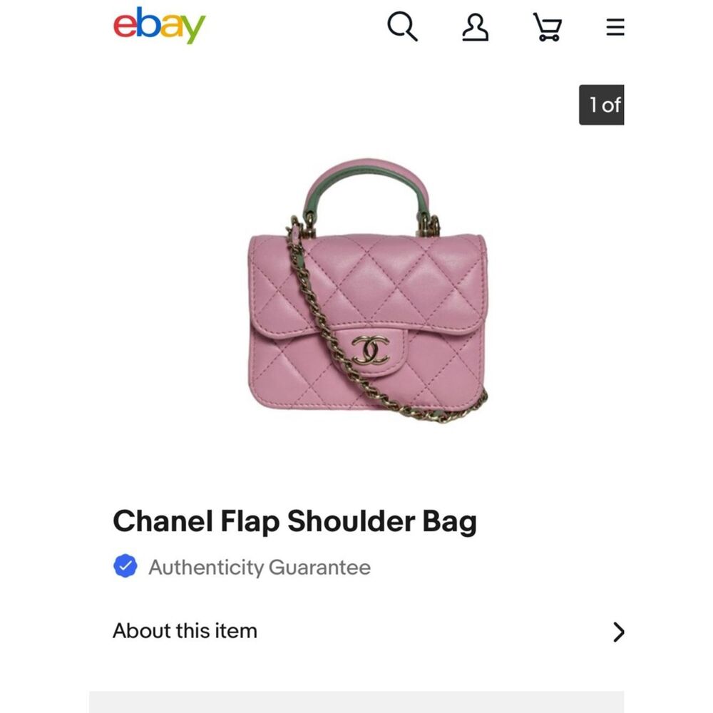 Chanel Mini Wallet On Chain Pink Lambskin Gold Card Shoulder Crossbody/Dust Bag - Picture 3 of 8
